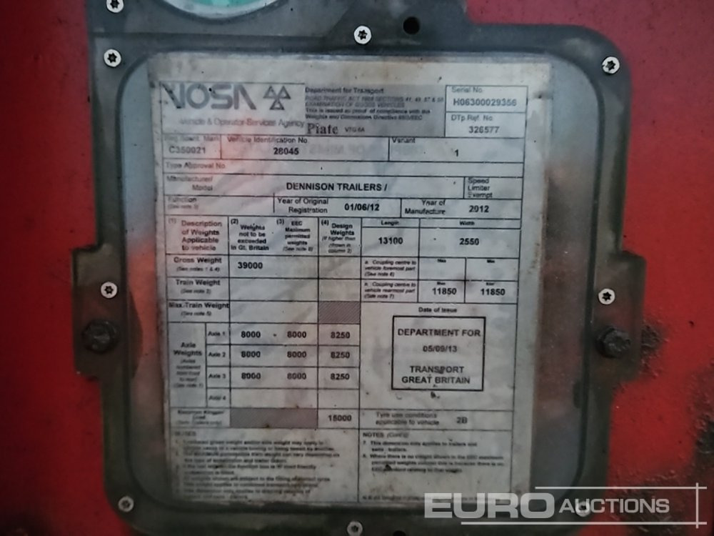 2012 Dennison Tri Axle Log Trailer - 其他机械:图1 2012 Dennison Tri Axle Log Trailer - 其他机械:图1