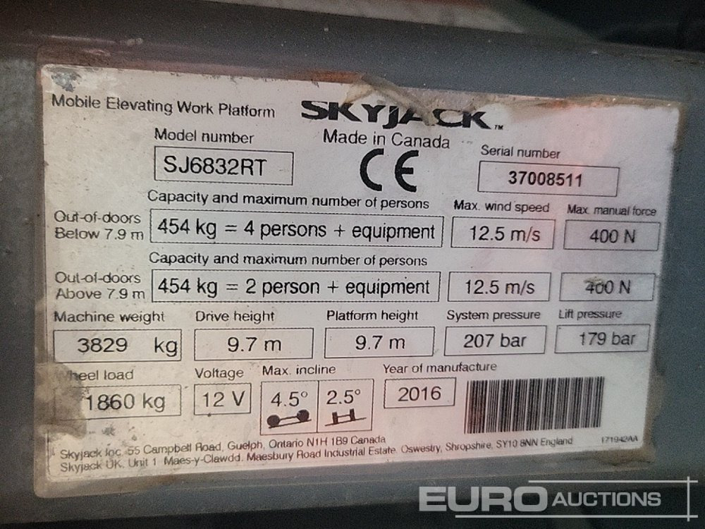 剪式升降机 2016 SkyJack SJ6832RT:图31 剪式升降机 2016 SkyJack SJ6832RT:图31