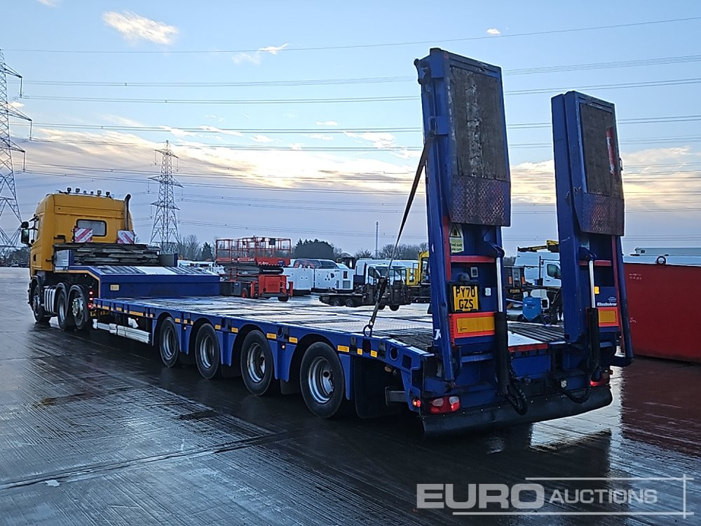 2017 Kassbohrer 4 Axle Extendable Stepframe Low Loader Trailer, 1 Rear Stear Axle, Out Riggers, Hydraulic Fliptoe Ramps - 低装载半拖车:图3 2017 Kassbohrer 4 Axle Extendable Stepframe Low Loader Trailer, 1 Rear Stear Axle, Out Riggers, Hydraulic Fliptoe Ramps - 低装载半拖车:图3