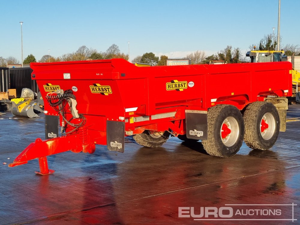 2024 Herbst Twin Axle Sprung Draw Bar 14 Ton Dump Trailer, Air Brakes, Hydraulic Tailgate - 农场拖车:图1 2024 Herbst Twin Axle Sprung Draw Bar 14 Ton Dump Trailer, Air Brakes, Hydraulic Tailgate - 农场拖车:图1