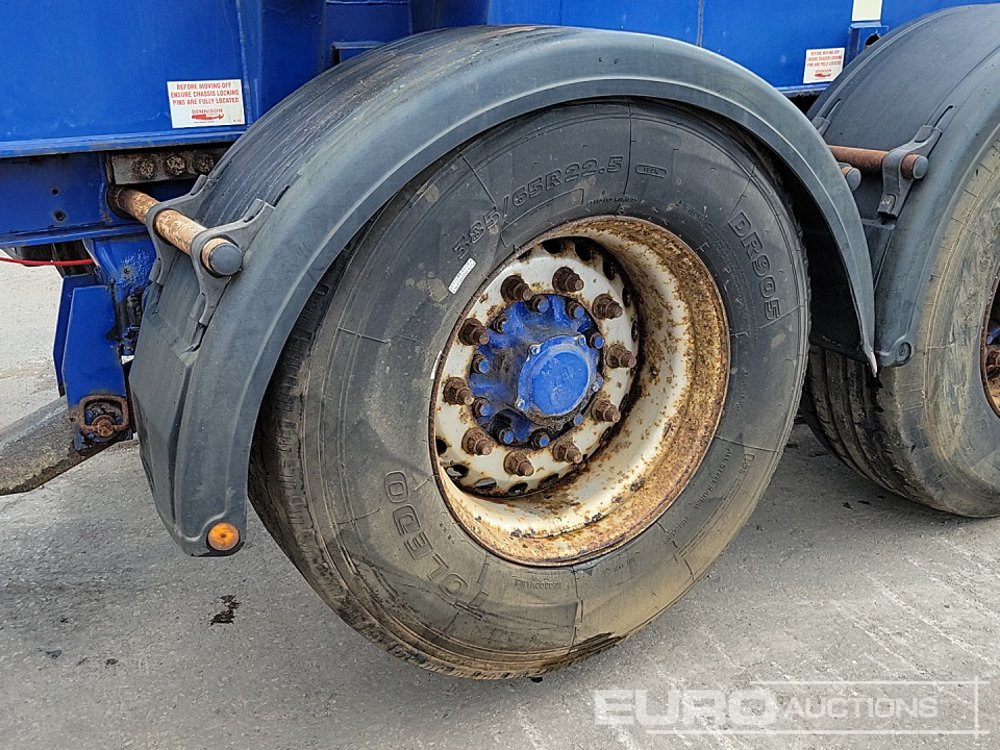 栏板式/ 平板半拖车 Dennison Trailers Tri Axle Skelton Trailer, Lift Axle：图9