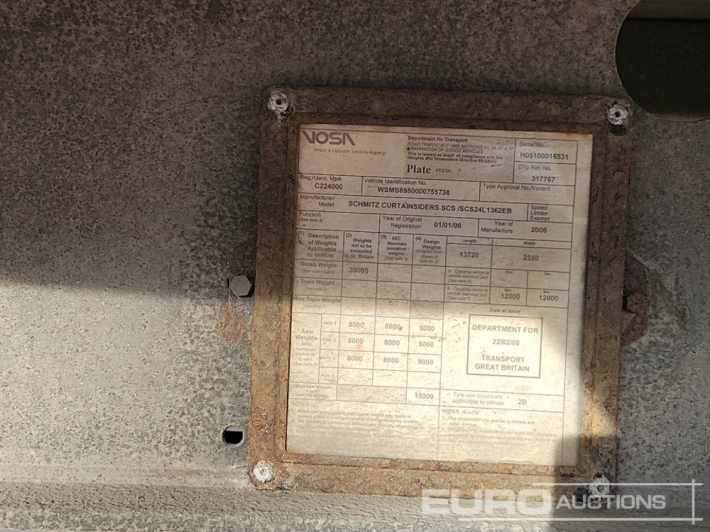 侧帘半拖车 Schmidtz Tri Axle Curtainsider Trailer：图22