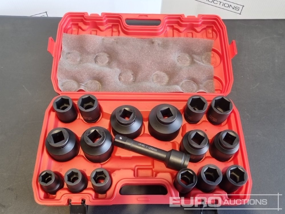 Unused 2025 Boss 1" 17pc Pneumatic Socket Set, 8" Extension Rod - 车间设备:图4 Unused 2025 Boss 1" 17pc Pneumatic Socket Set, 8" Extension Rod - 车间设备:图4