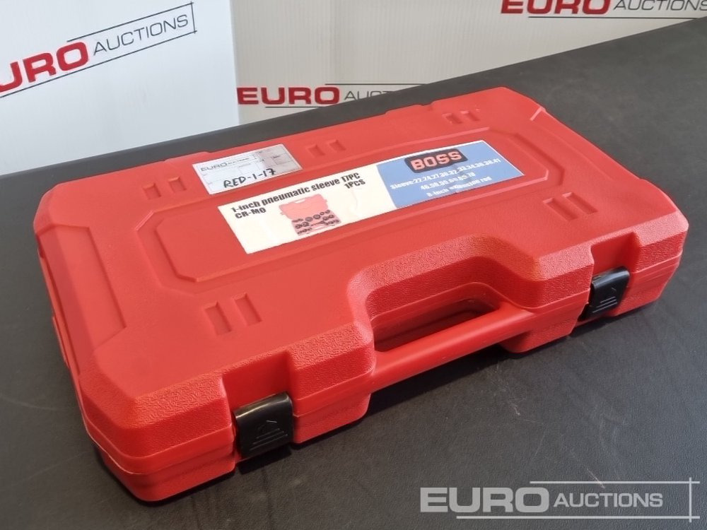 Unused 2025 Boss 1" 17pc Pneumatic Socket Set, 8" Extension Rod - 车间设备:图1 Unused 2025 Boss 1" 17pc Pneumatic Socket Set, 8" Extension Rod - 车间设备:图1