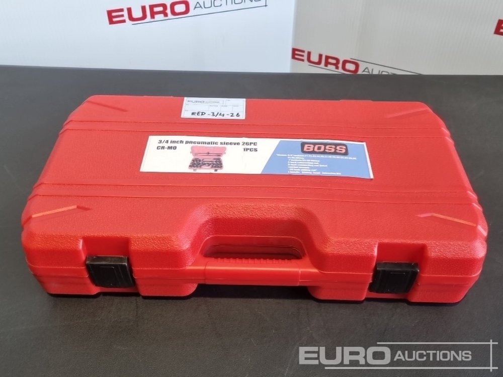 Unused 2025 Boss 3/4" 26pc Heavy Duty Pneumatic Socket Set, 4" Connecting Rod, 8" Connecting Rod Quick Ratchet Wrench, 20" Sliding Road, L Handle Sliding Head Extension Bar - 车间设备:图2 Unused 2025 Boss 3/4" 26pc Heavy Duty Pneumatic Socket Set, 4" Connecting Rod, 8" Connecting Rod Quick Ratchet Wrench, 20" Sliding Road, L Handle Sliding Head Extension Bar - 车间设备:图2