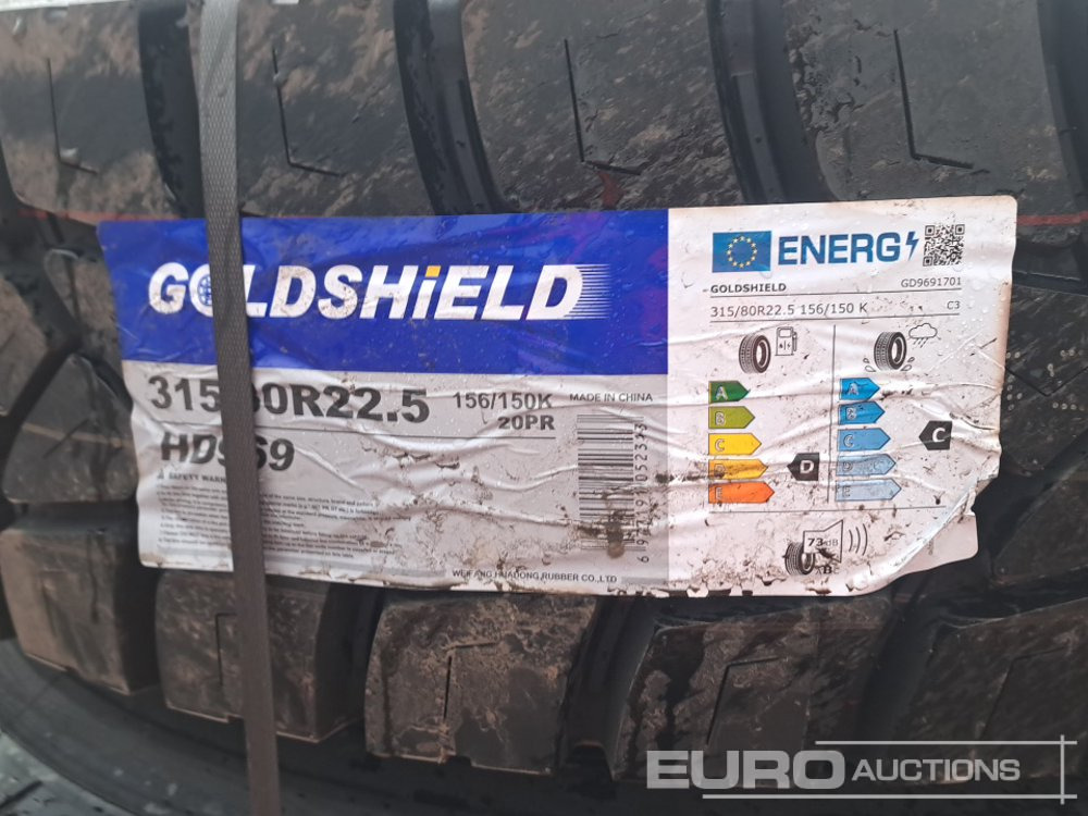 Unused 315/80R22.5 Quarry Pattern Tyres, 10 Stud Rims (4 of) - 轮胎:图5 Unused 315/80R22.5 Quarry Pattern Tyres, 10 Stud Rims (4 of) - 轮胎:图5