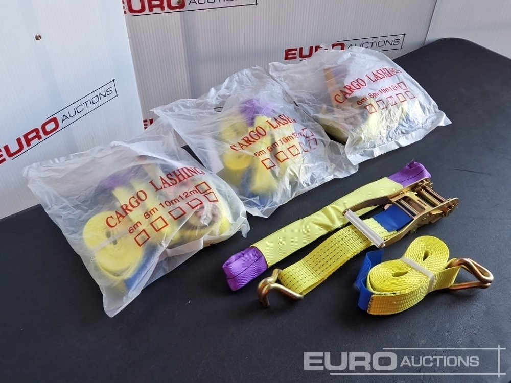 Unused Boss 4M x 50mm 5 Ton Ratchet Straps with Sling (4 of) - 车间设备:图1 Unused Boss 4M x 50mm 5 Ton Ratchet Straps with Sling (4 of) - 车间设备:图1