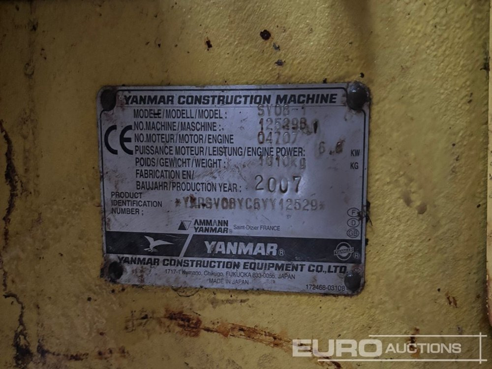 小型挖掘机 Yanmar SV08-1:图18 小型挖掘机 Yanmar SV08-1:图18