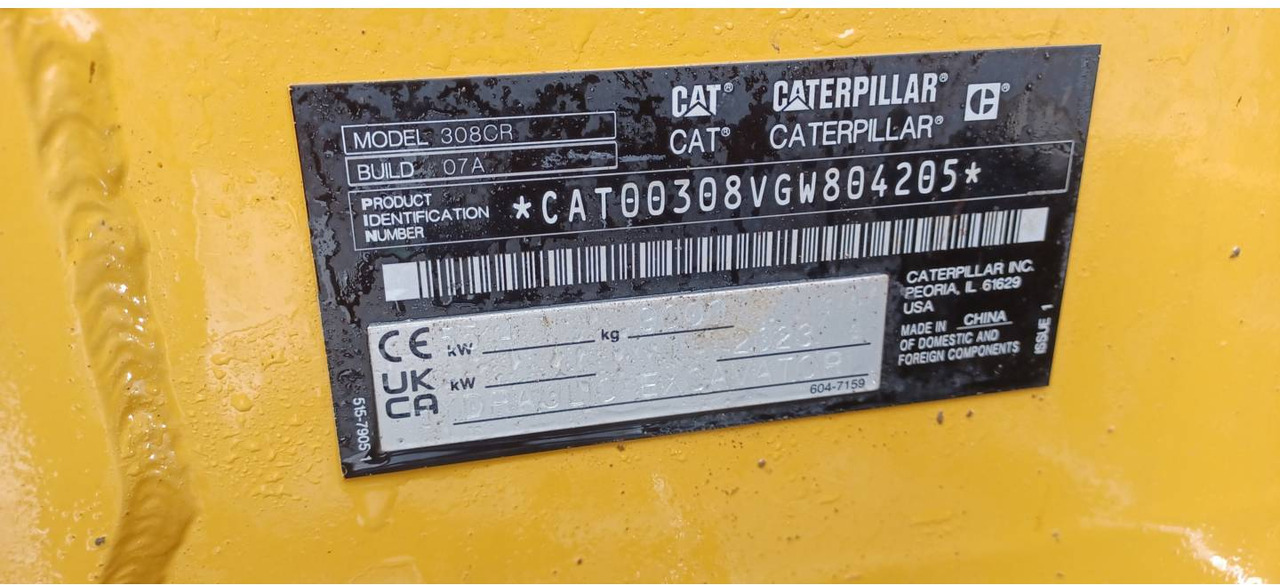 CAT 308 - 履带式挖掘机:图5 CAT 308 - 履带式挖掘机:图5