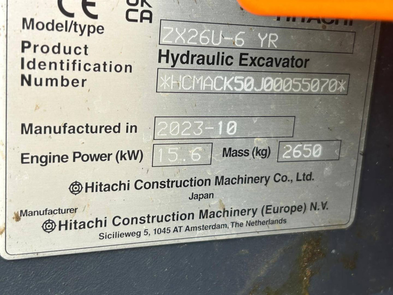 HITACHI ZX26U-6 - 履带式挖掘机:图5 HITACHI ZX26U-6 - 履带式挖掘机:图5