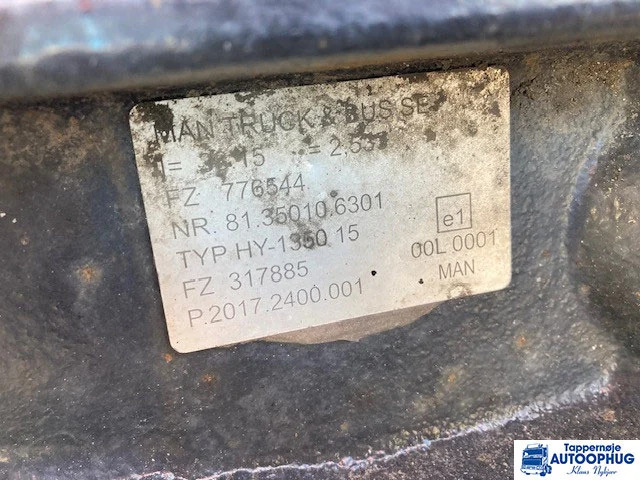 MAN HY1350 – 2.53 – MAN 81.35010-6301 - 差速器 适用于 卡车:图3 MAN HY1350 – 2.53 – MAN 81.35010-6301 - 差速器 适用于 卡车:图3