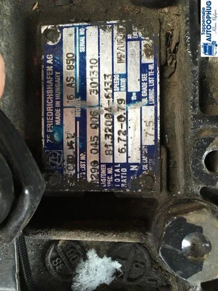 MAN TGL ZF 6 AS 850 / 6 AS 850 ECOLITE - 变速箱及其零件 适用于 卡车:图3 MAN TGL ZF 6 AS 850 / 6 AS 850 ECOLITE - 变速箱及其零件 适用于 卡车:图3