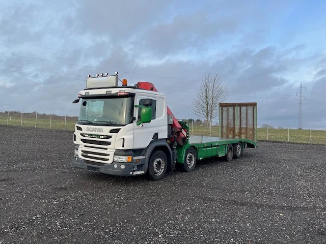 Scania P450 8X2*6 Knæklad + Kran HMF1820 – Machinetransporter - 自动转运卡车, 起重车:图1 Scania P450 8X2*6 Knæklad + Kran HMF1820 – Machinetransporter - 自动转运卡车, 起重车:图1