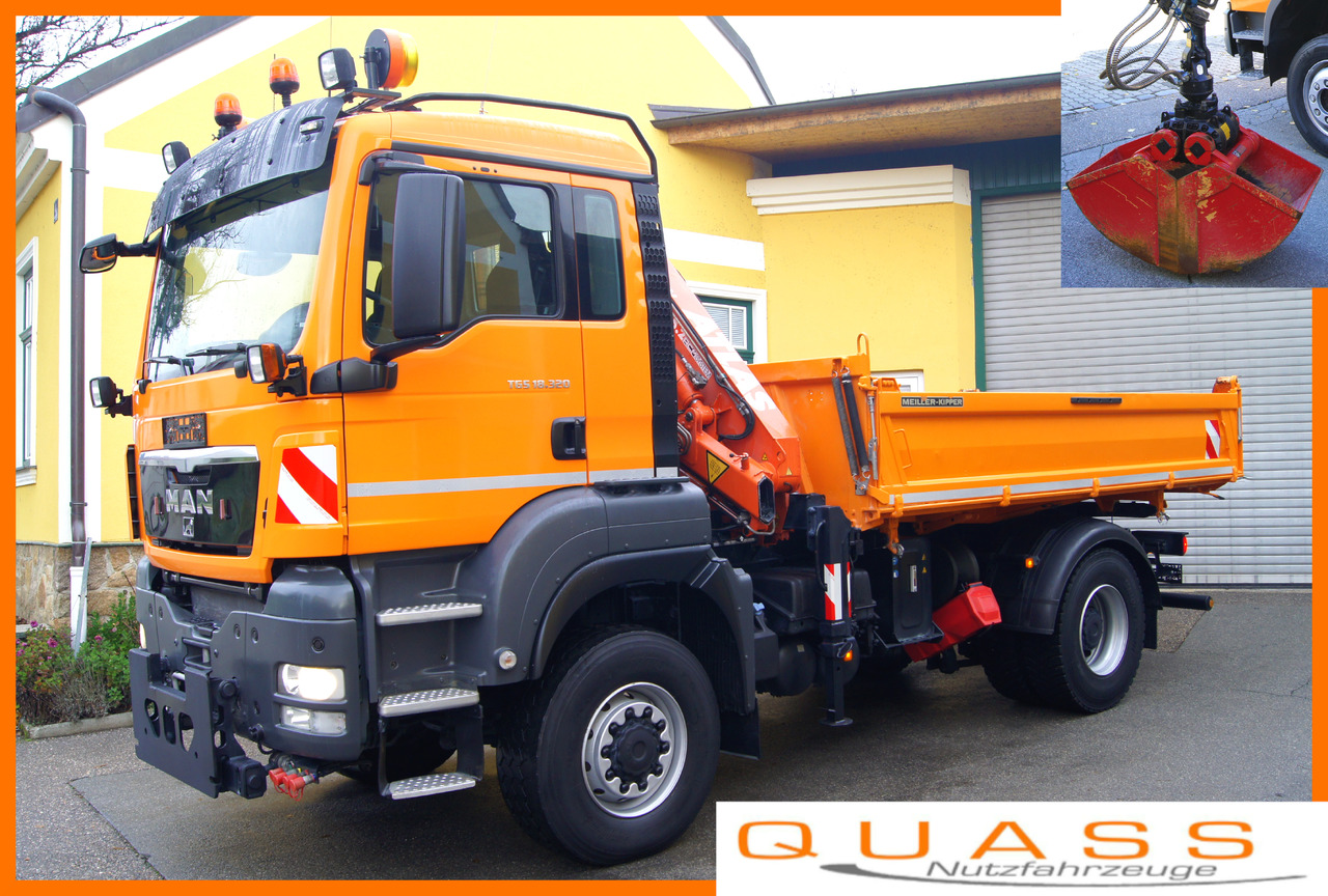 MAN TGS 18.320 BL 4x4/ TÜV/ ATLAS 65.2/ MEILLER/Winterdienst - 翻斗车, 起重车:图1 MAN TGS 18.320 BL 4x4/ TÜV/ ATLAS 65.2/ MEILLER/Winterdienst - 翻斗车, 起重车:图1