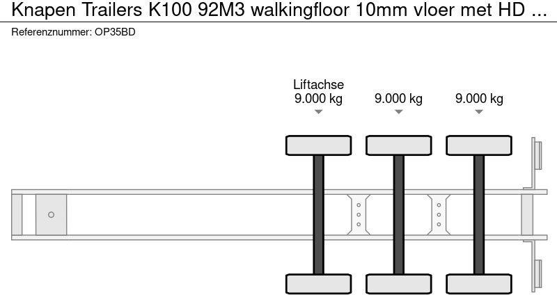 活动底半拖车 Knapen Trailers K100 92M3 walkingfloor 10mm vloer met HD reiniger：图16