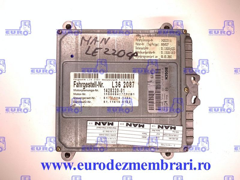 CALCULATOR MOTOR MAN LE 220CP 0281010347 - ECU 适用于 卡车:图1 CALCULATOR MOTOR MAN LE 220CP 0281010347 - ECU 适用于 卡车:图1