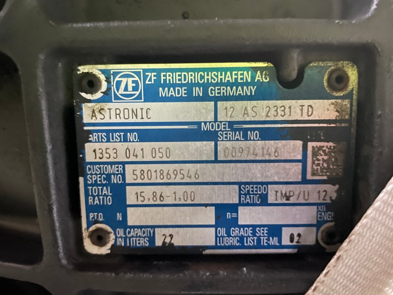 CUTIE DE VITEZE IVECO AUTOMATA CU RETARDER 12 AS 2331 TD R=15,86-1,00 5801869546 - 变速箱 适用于 卡车:图5 CUTIE DE VITEZE IVECO AUTOMATA CU RETARDER 12 AS 2331 TD R=15,86-1,00 5801869546 - 变速箱 适用于 卡车:图5