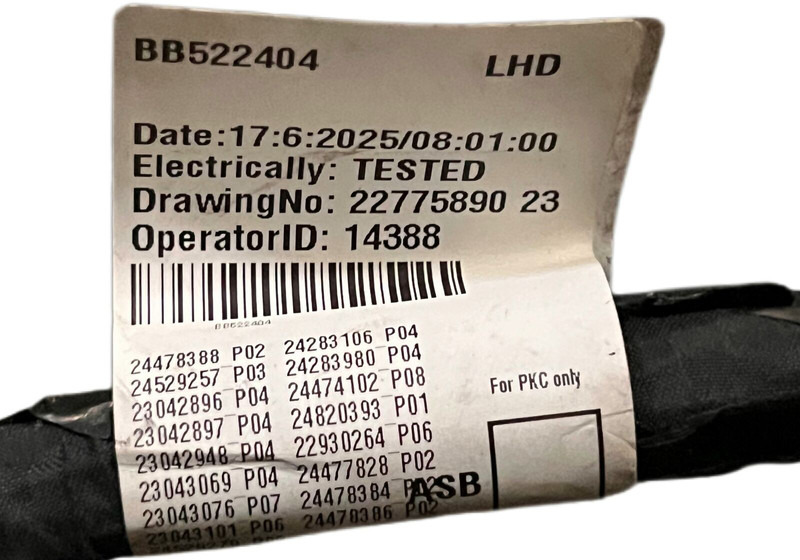 Volvo FH5/Aero - 电缆/ 线束:图3 Volvo FH5/Aero - 电缆/ 线束:图3