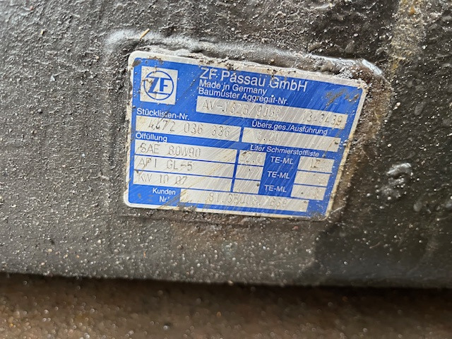 ZF AV 132 S / 90 - 后轴 适用于 巴士:图1 ZF AV 132 S / 90 - 后轴 适用于 巴士:图1