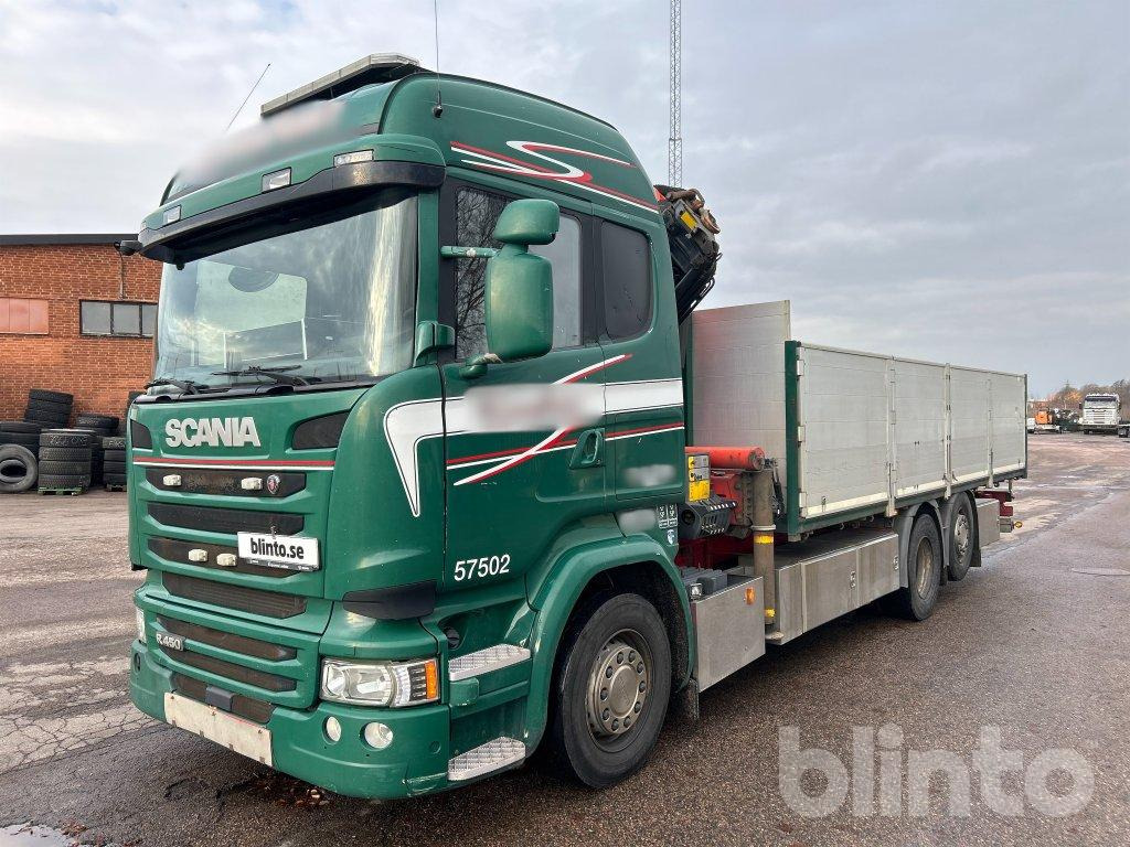 Scania R450 6x2*4 Palfinger PK22002 EH - 栏板式/ 平板卡车, 起重车:图1 Scania R450 6x2*4 Palfinger PK22002 EH - 栏板式/ 平板卡车, 起重车:图1