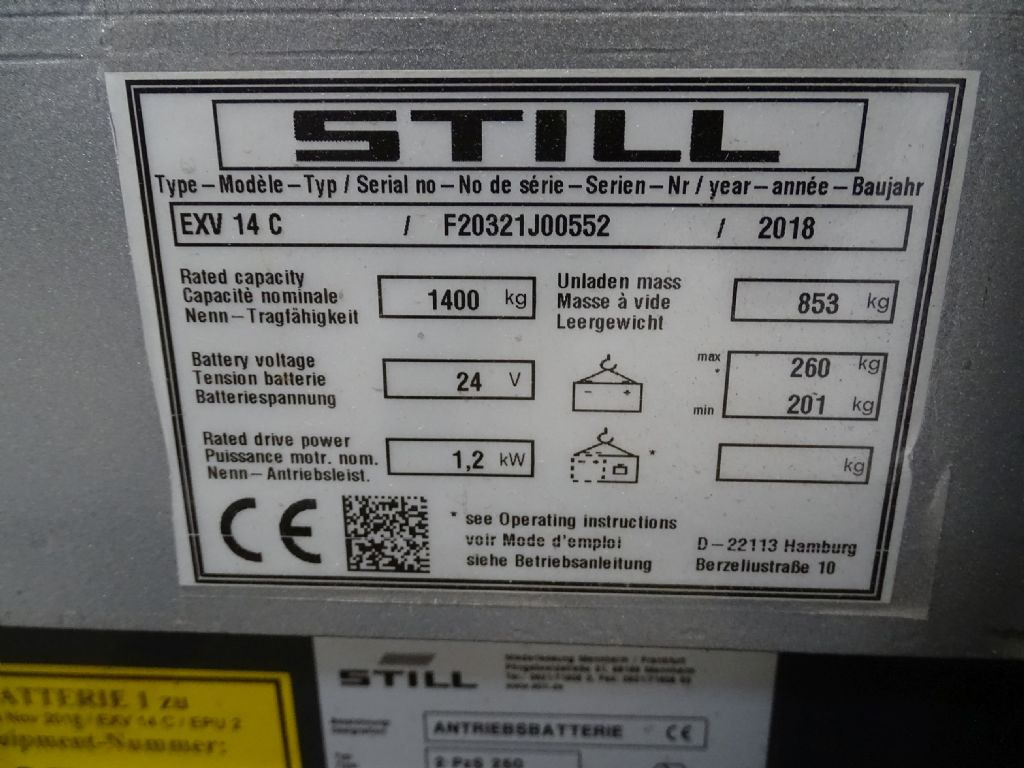 Still EXV14C - 堆垛机:图5 Still EXV14C - 堆垛机:图5