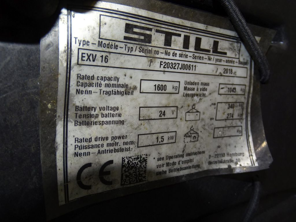 Still EXV16/950MM - 堆垛机:图5 Still EXV16/950MM - 堆垛机:图5