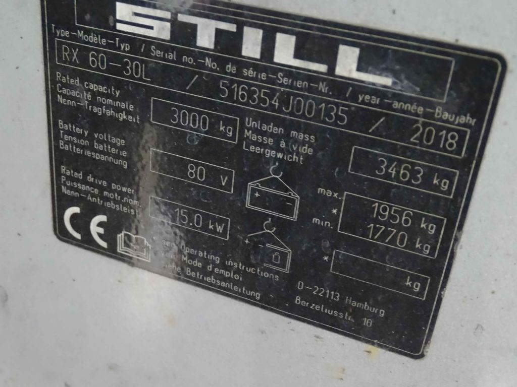 Still RX60-30L - 电动叉车:图5 Still RX60-30L - 电动叉车:图5