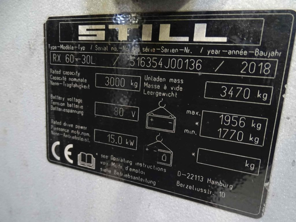 Still RX60-30L - 电动叉车:图5 Still RX60-30L - 电动叉车:图5