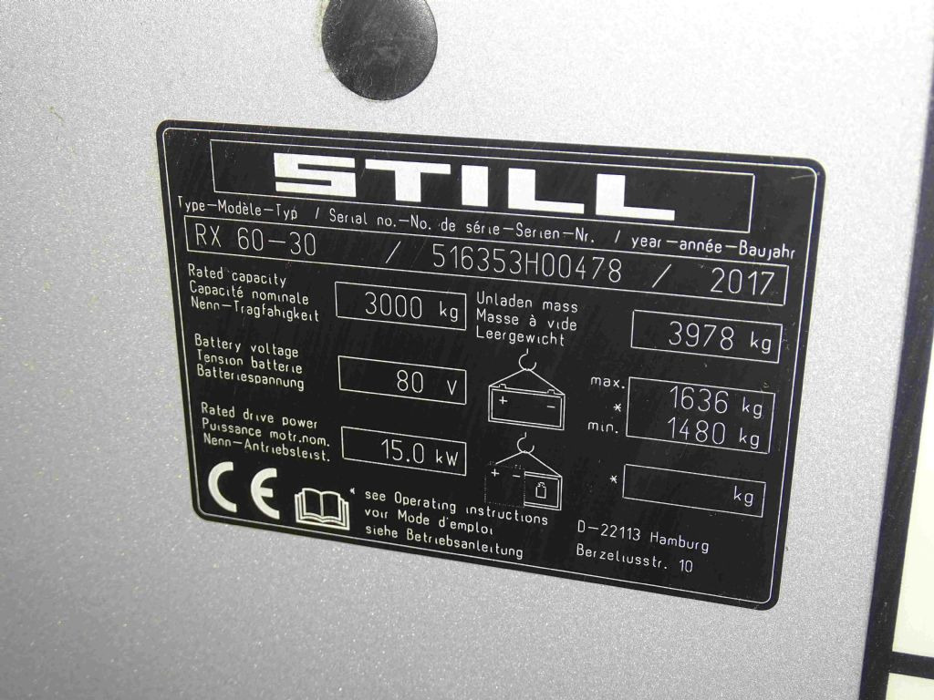 Still RX60-30 - 电动叉车:图5 Still RX60-30 - 电动叉车:图5