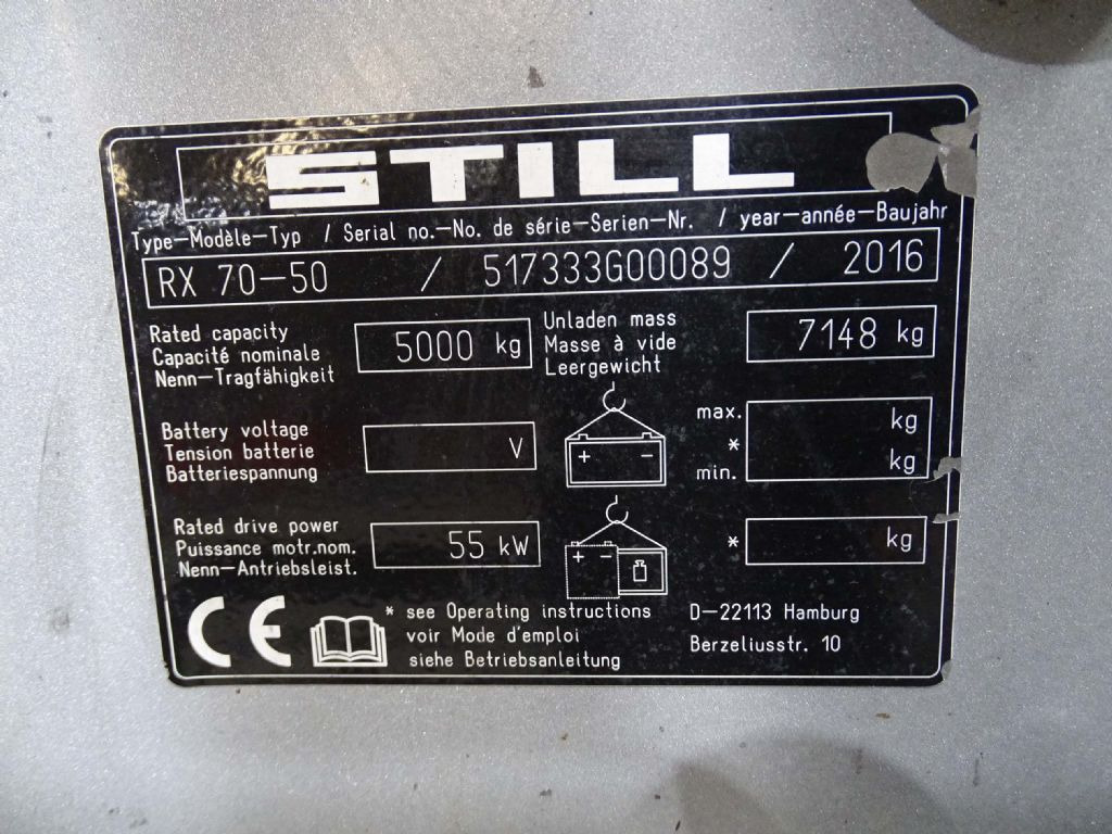 Still RX70-50 - 柴油叉车:图2 Still RX70-50 - 柴油叉车:图2