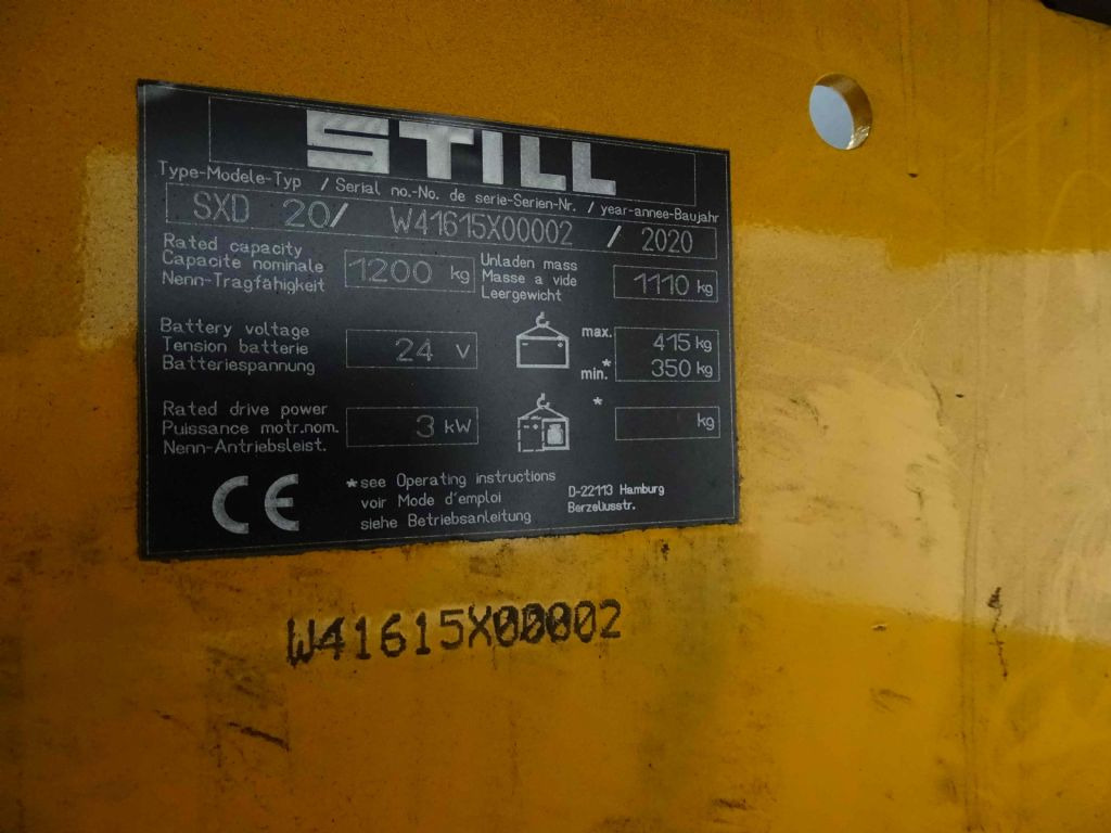 Still SXD20 - 堆垛机:图5 Still SXD20 - 堆垛机:图5