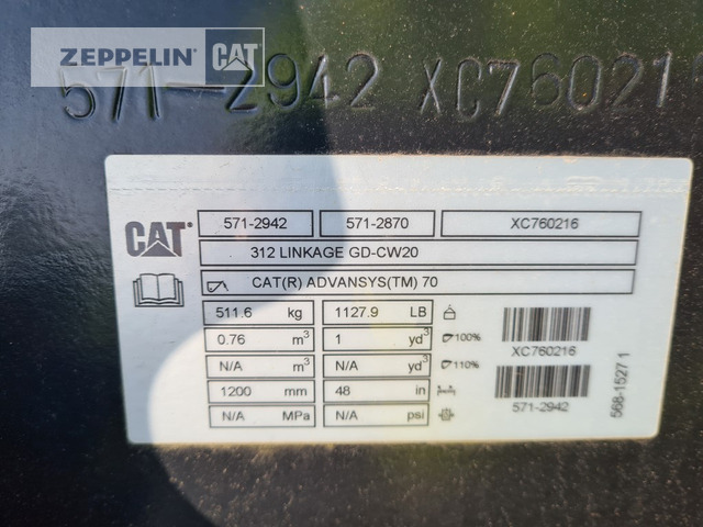 Cat TL1200 CW20 - 挖掘机铲斗 适用于 建筑机械:图4 Cat TL1200 CW20 - 挖掘机铲斗 适用于 建筑机械:图4