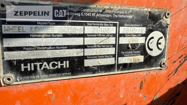 Hitachi ZW250-6 - 轮式装载机:图5 Hitachi ZW250-6 - 轮式装载机:图5