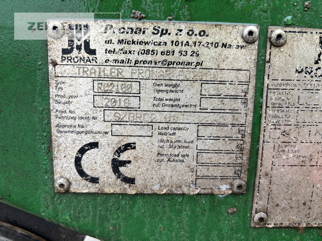 Pronar Narev Tiefladeanhänger - 低装载拖车:图4 Pronar Narev Tiefladeanhänger - 低装载拖车:图4