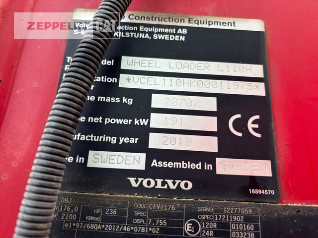 Volvo L110H - 轮式装载机:图2 Volvo L110H - 轮式装载机:图2